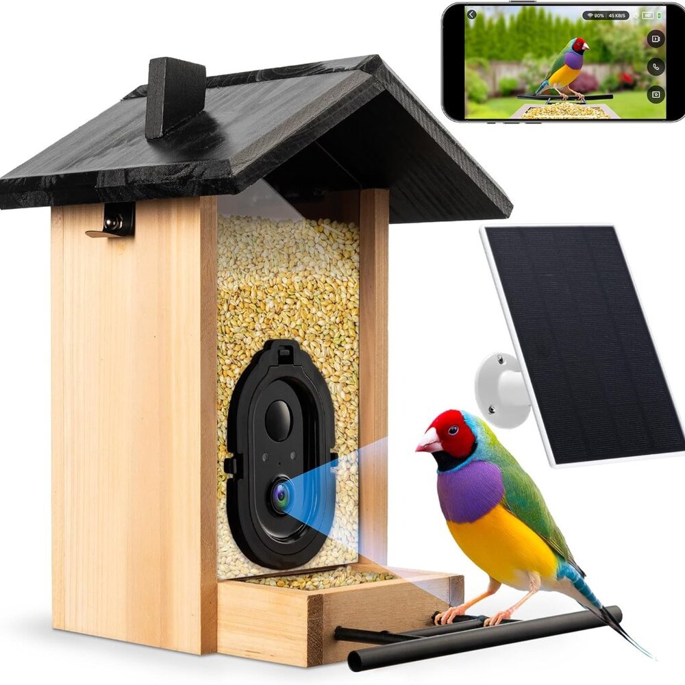 NIB Bird Connect Feathercam Smart Feeder Camera AI Identification Alexa Google